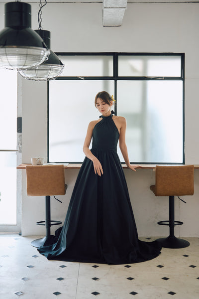 アメリカンスリーブ タフタドレス(W292BK)