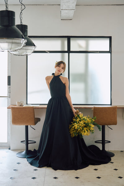 アメリカンスリーブ タフタドレス(W292BK)