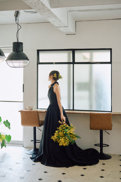 アメリカンスリーブ タフタドレス(W292BK)