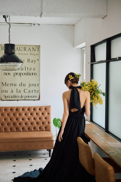 アメリカンスリーブ タフタドレス(W292BK)