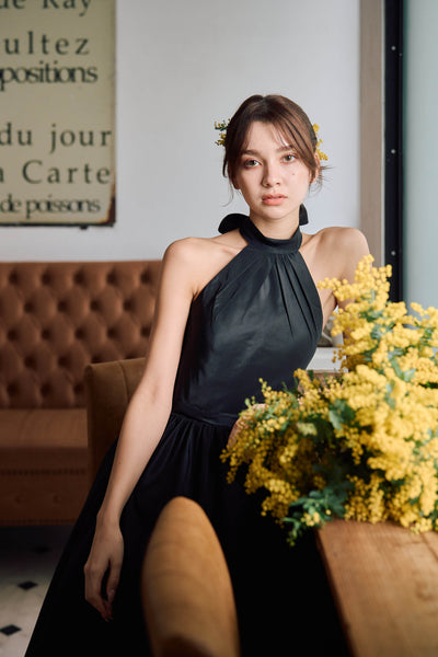 アメリカンスリーブ タフタドレス(W292BK)