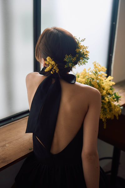 アメリカンスリーブ タフタドレス(W292BK)