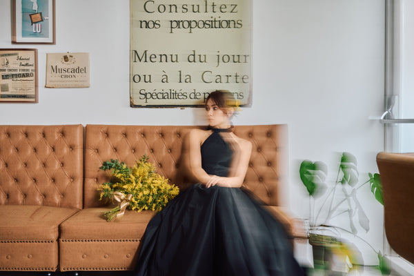 アメリカンスリーブ タフタドレス(W292BK)