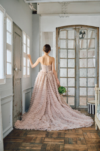 ベアトップ Aライン フリルドレス(W297DP)