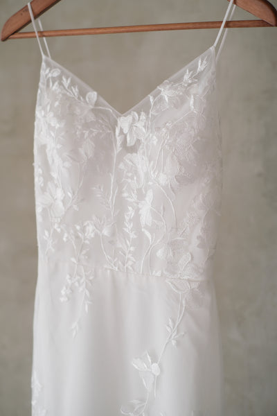 刺繍レース キャミソールドレス(W247)