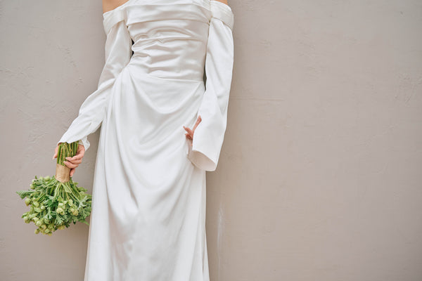 ロングスリーブ ドレープドレス(W305)