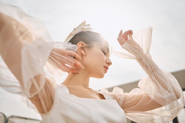 スクエアネック ロングスリーブドレス(N03)