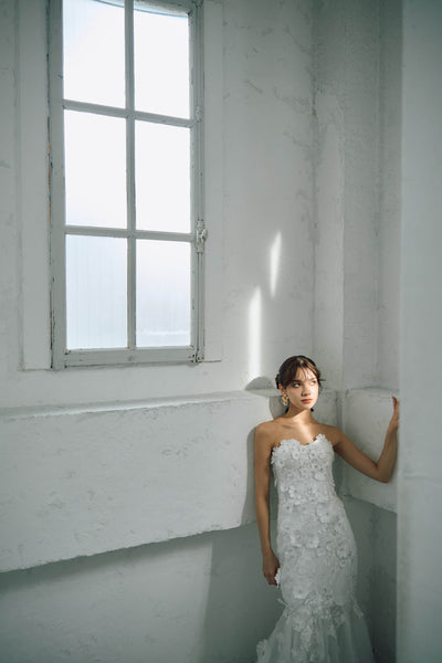 フラワーレース マーメイドドレス(W298)