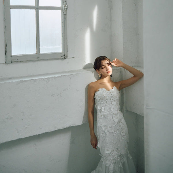 フラワーレース マーメイドドレス(W298)