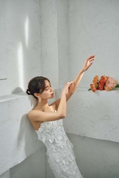 フラワーレース マーメイドドレス(W298)