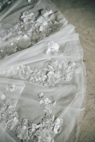 フラワーレース マーメイドドレス(W298)