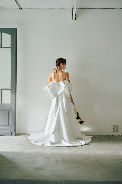 ボリュームスリーブ オフショルダードレス(W304)