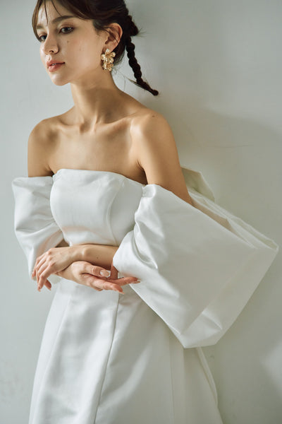 ボリュームスリーブ オフショルダードレス(W304)