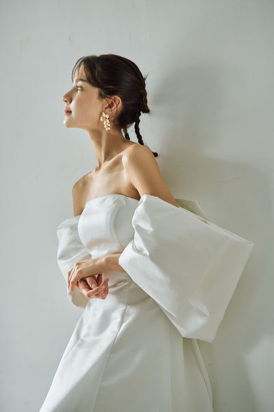 ボリュームスリーブ オフショルダードレス(W304)