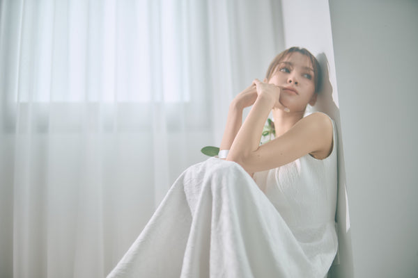 ジャガード バックリボン ノースリーブドレス(W321)