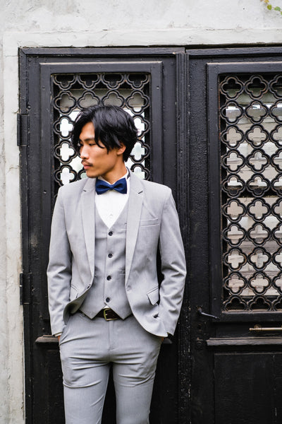 スリーピース メンズスーツ タキシード ライトグレー(M04)