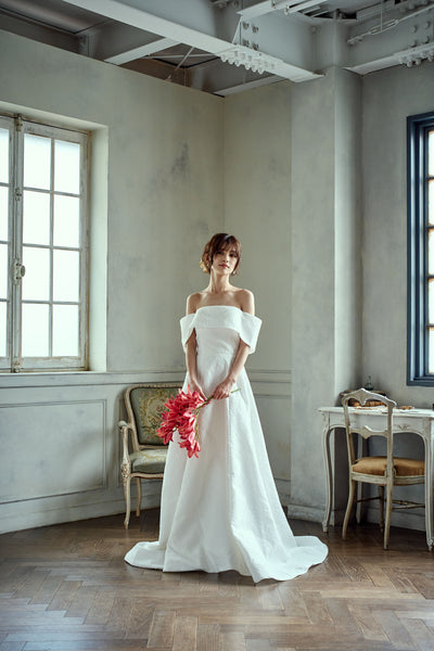 ジャガード オフショルダードレス(W277)