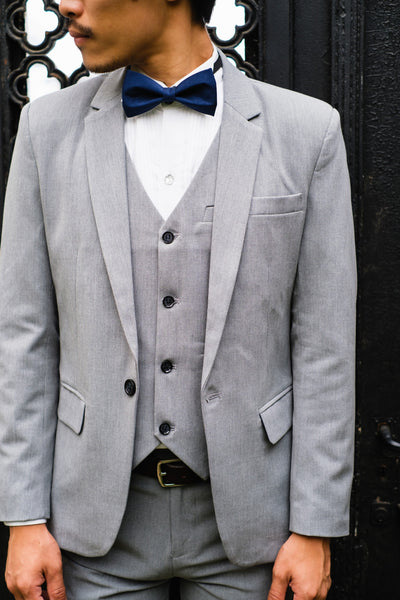 スリーピース メンズスーツ タキシード ライトグレー(M04)