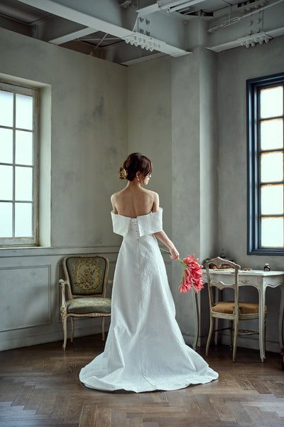 ジャガード オフショルダードレス(W277)