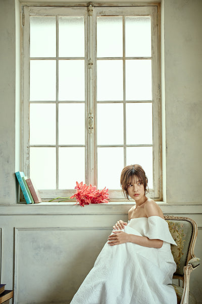 ジャガード オフショルダードレス(W277)