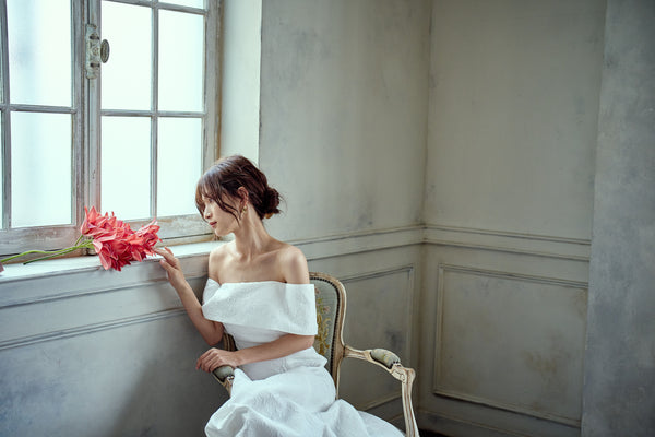 ジャガード オフショルダードレス(W277)