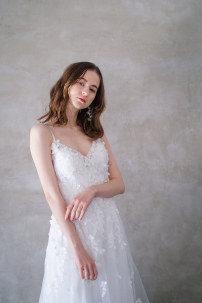 フラワーレース チュール キャミソールドレス(W241)