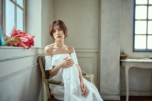 ジャガード オフショルダードレス(W277)