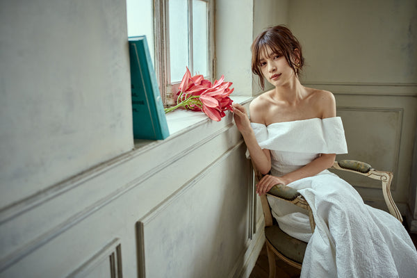 ジャガード オフショルダードレス(W277)