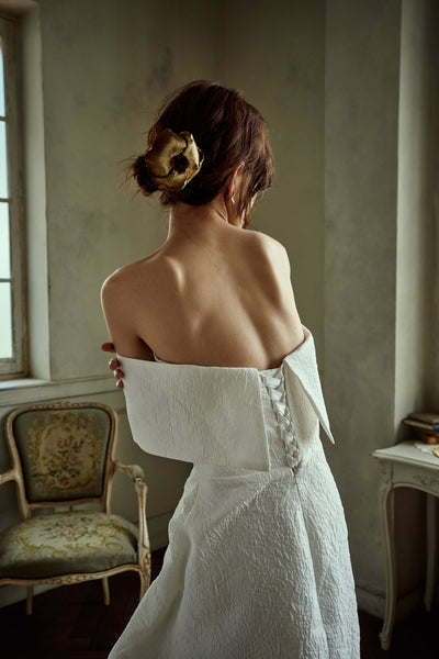 ジャガード オフショルダードレス(W277)