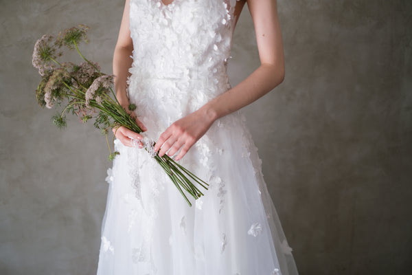 フラワーレース チュール キャミソールドレス(W241)