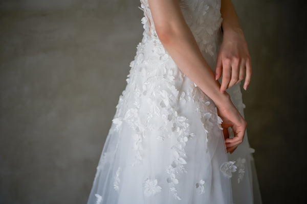 フラワーレース チュール キャミソールドレス(W241)