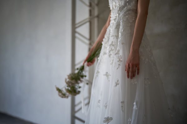 フラワーレース チュール キャミソールドレス(W241)