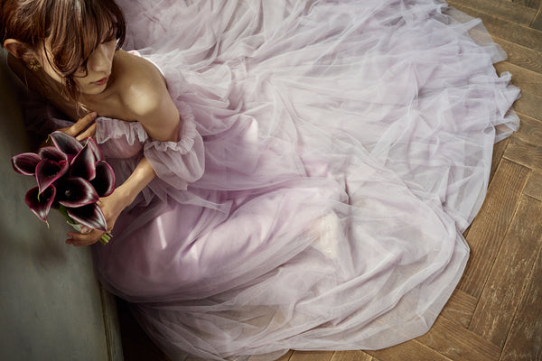 エンパイアライン チュールドレス(W283PU)