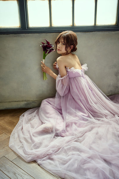 エンパイアライン チュールドレス(W283PU)