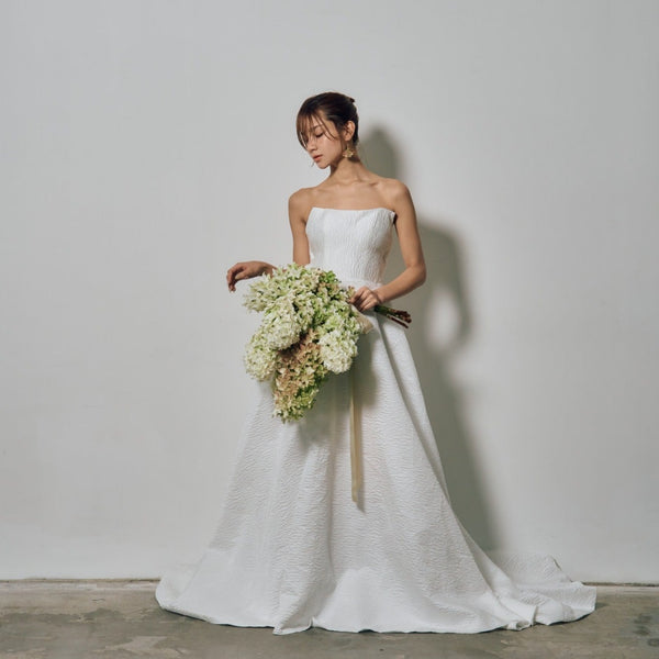 ベアトップ ジャガードドレス(W316)