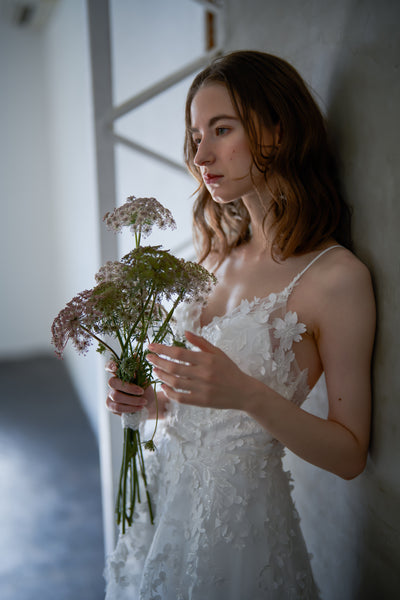 フラワーレース チュール キャミソールドレス(W241)