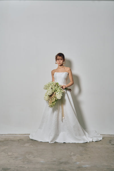 ベアトップ ジャガードドレス(W316)