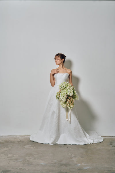 ベアトップ ジャガードドレス(W316)