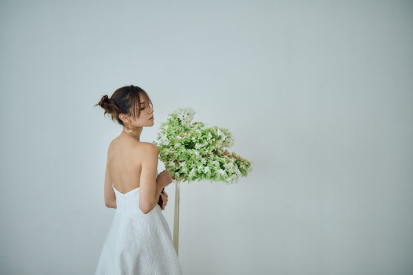 ベアトップ ジャガードドレス(W316)