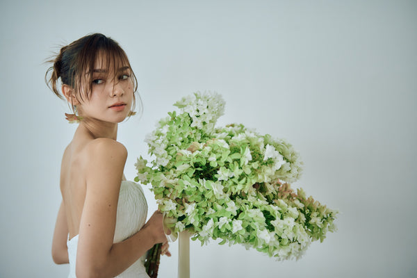 ベアトップ ジャガードドレス(W316)