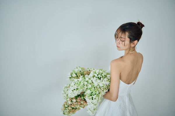 ベアトップ ジャガードドレス(W316)