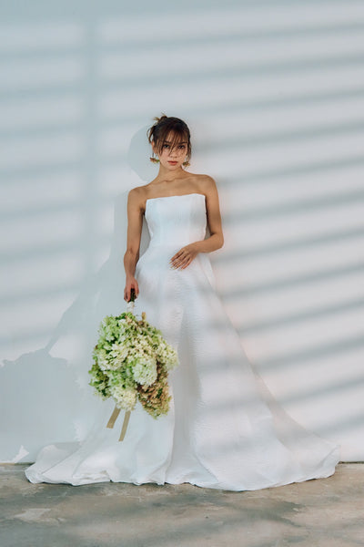 ベアトップ ジャガードドレス(W316)