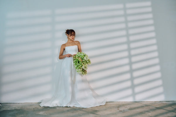 ベアトップ ジャガードドレス(W316)