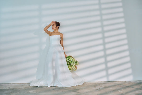 ベアトップ ジャガードドレス(W316)