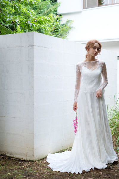 ボレロ付き プリーツ キャミソールドレス(W239)