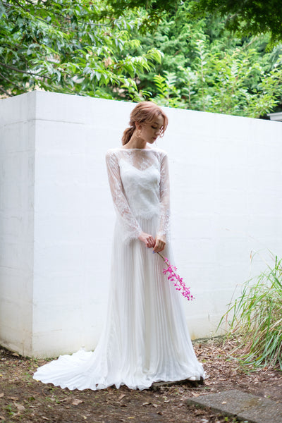 ボレロ付き プリーツ キャミソールドレス(W239)