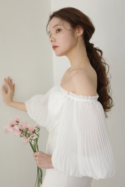 パフスリーブ シフォントップス(W270)