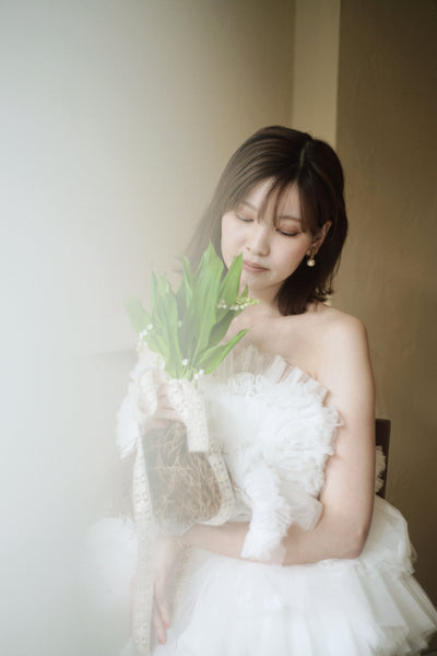 フリル チュールドレス ホワイト(W347WH)