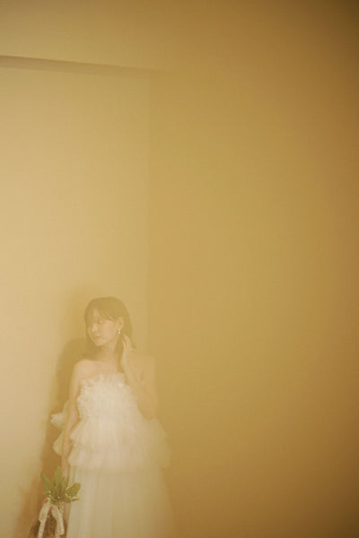 フリル チュールドレス ホワイト(W347WH)