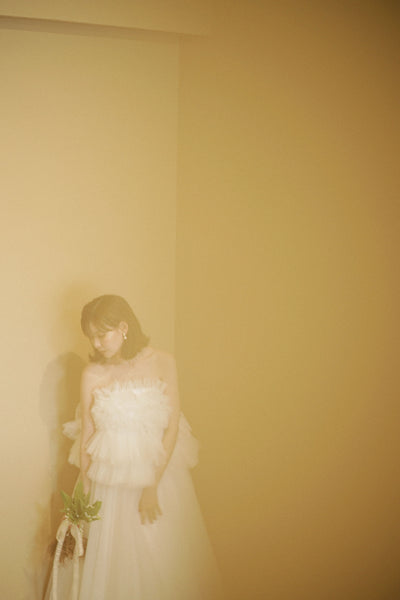 フリル チュールドレス ホワイト(W347WH)